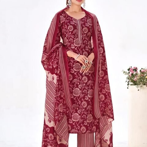 Ganeshji Nargis Vol 6 Cotton Printed Dress Material 6008 Top:- Cotton Printed | Cut:- 2.40 Mtrs | Bottom:- Cotton Printed | Cut:- 2.00 Mtrs | Dupatta:- Cotton Printed | Cut:- 2.10 Mtrs